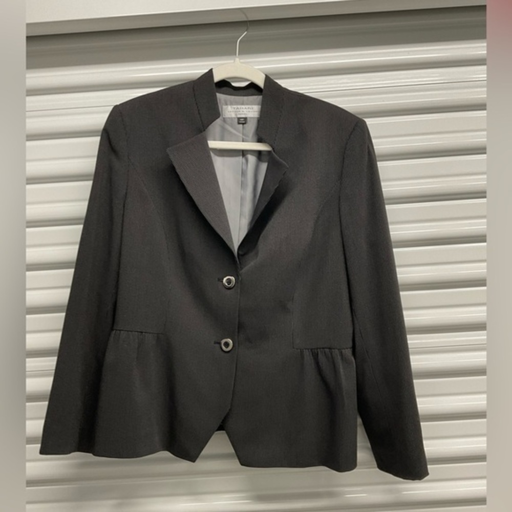 Tahari Black Blazer Jacket Size 14P
